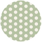 Polk Dots Seamless Pattern Wooden Bottle Opener (Round)