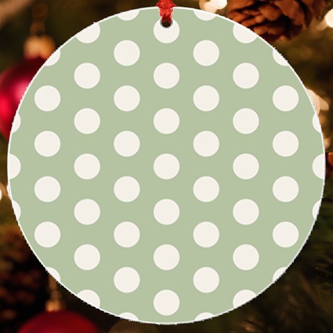 Polk Dots Seamless Pattern UV Print Acrylic Ornament Round from ArtsNow.com Front