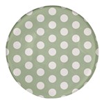 Polk Dots Seamless Pattern Round Glass Fridge Magnet (4 pack)