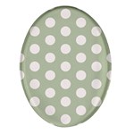 Polk Dots Seamless Pattern Oval Glass Fridge Magnet (4 pack)