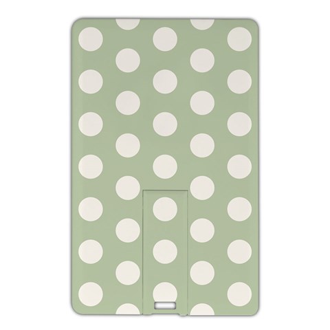 Polk Dots Seamless Pattern Name Card Style USB Flash Drive from ArtsNow.com Front