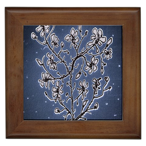 Nature Charm Drawing  Framed Tile from ArtsNow.com Front