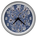 Nature Charm Drawing  Wall Clock (Silver)