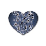 Nature Charm Drawing  Rubber Heart Coaster (4 pack)