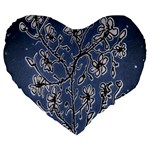 Nature Charm Drawing  Large 19  Premium Flano Heart Shape Cushions