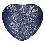 Nature Charm Drawing  Heart Glass Fridge Magnet (4 pack)