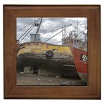 Maritime Memories, San Antonio Oeste, Rio Negro, Argentina Framed Tile