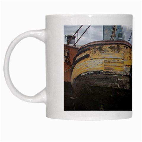 Maritime Memories, San Antonio Oeste, Rio Negro, Argentina White Mug from ArtsNow.com Left