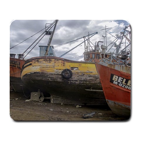 Maritime Memories, San Antonio Oeste, Rio Negro, Argentina Large Mousepad from ArtsNow.com Front