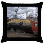 Maritime Memories, San Antonio Oeste, Rio Negro, Argentina Throw Pillow Case (Black)