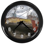 Maritime Memories, San Antonio Oeste, Rio Negro, Argentina Wall Clock (Black)