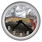 Maritime Memories, San Antonio Oeste, Rio Negro, Argentina Wall Clock (Silver)