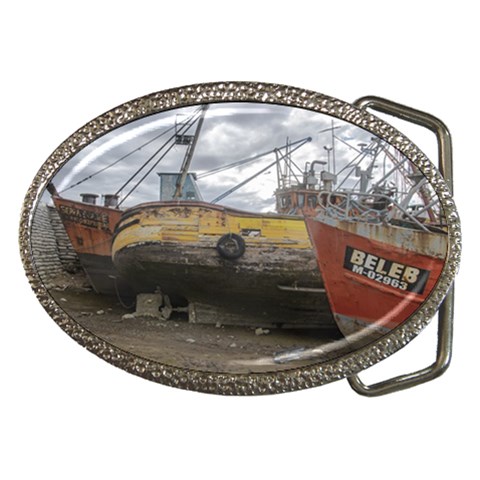 Maritime Memories, San Antonio Oeste, Rio Negro, Argentina Belt Buckles from ArtsNow.com Front