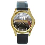 Maritime Memories, San Antonio Oeste, Rio Negro, Argentina Round Gold Metal Watch