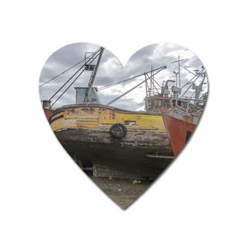 Maritime Memories, San Antonio Oeste, Rio Negro, Argentina Heart Magnet from ArtsNow.com Front