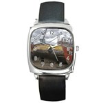 Maritime Memories, San Antonio Oeste, Rio Negro, Argentina Square Metal Watch