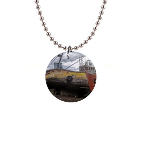 Maritime Memories, San Antonio Oeste, Rio Negro, Argentina 1  Button Necklace from ArtsNow.com Front