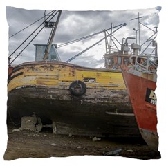 Maritime Memories, San Antonio Oeste, Rio Negro, Argentina Large Cushion Case (Two Sides) from ArtsNow.com Back