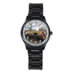 Maritime Memories, San Antonio Oeste, Rio Negro, Argentina Stainless Steel Round Watch