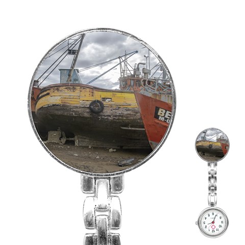 Maritime Memories, San Antonio Oeste, Rio Negro, Argentina Stainless Steel Nurses Watch from ArtsNow.com Front