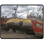 Maritime Memories, San Antonio Oeste, Rio Negro, Argentina Two Sides Fleece Blanket (Medium)