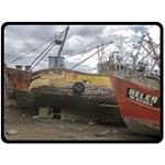 Maritime Memories, San Antonio Oeste, Rio Negro, Argentina Two Sides Fleece Blanket (Large)