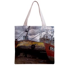 Maritime Memories, San Antonio Oeste, Rio Negro, Argentina Zipper Grocery Tote Bag from ArtsNow.com Front