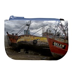 Maritime Memories, San Antonio Oeste, Rio Negro, Argentina Large Coin Purse from ArtsNow.com Front