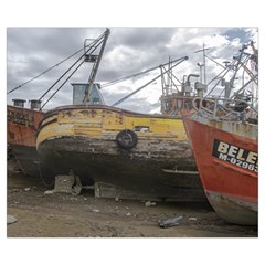 Maritime Memories, San Antonio Oeste, Rio Negro, Argentina Zipper Medium Tote Bag from ArtsNow.com Back