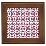 Love In Pieces Print Pattern Design Framed Tile