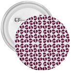 Love In Pieces Print Pattern Design 3  Buttons