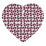 Love In Pieces Print Pattern Design Ornament (Heart)