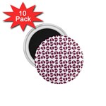 Love In Pieces Print Pattern Design 1.75  Magnets (10 pack) 