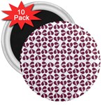 Love In Pieces Print Pattern Design 3  Magnets (10 pack) 