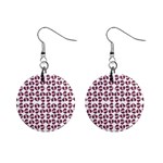 Love In Pieces Print Pattern Design Mini Button Earrings