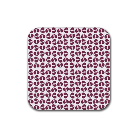 Love In Pieces Print Pattern Design Rubber Coaster (Square) from ArtsNow.com Front