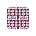 Love In Pieces Print Pattern Design Rubber Coaster (Square)