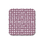 Love In Pieces Print Pattern Design Rubber Square Coaster (4 pack)