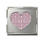 Love In Pieces Print Pattern Design Mega Link Heart Italian Charm (18mm)