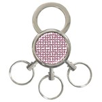 Love In Pieces Print Pattern Design 3-Ring Key Chain