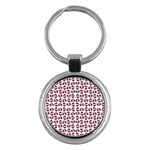 Love In Pieces Print Pattern Design Key Chain (Round)