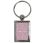 Love In Pieces Print Pattern Design Key Chain (Rectangle)