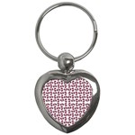 Love In Pieces Print Pattern Design Key Chain (Heart)