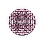 Love In Pieces Print Pattern Design Rubber Coaster (Round)