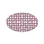 Love In Pieces Print Pattern Design Sticker (Oval)