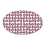 Love In Pieces Print Pattern Design Oval Magnet