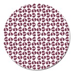 Love In Pieces Print Pattern Design Magnet 5  (Round)