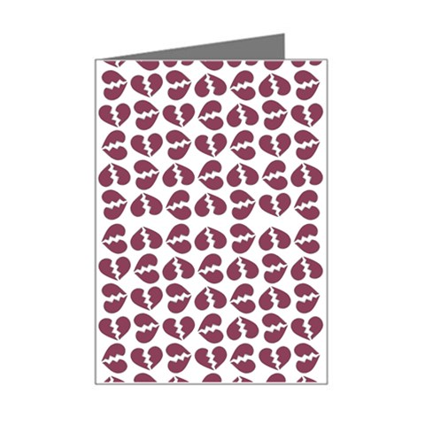 Love In Pieces Print Pattern Design Mini Greeting Card from ArtsNow.com Left