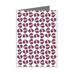 Love In Pieces Print Pattern Design Mini Greeting Card from ArtsNow.com Left