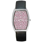 Love In Pieces Print Pattern Design Barrel Style Metal Watch